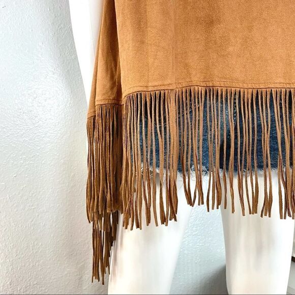 Absolutely Famous Faux Suede Fringe Cardigan - Picture 7 of 11
